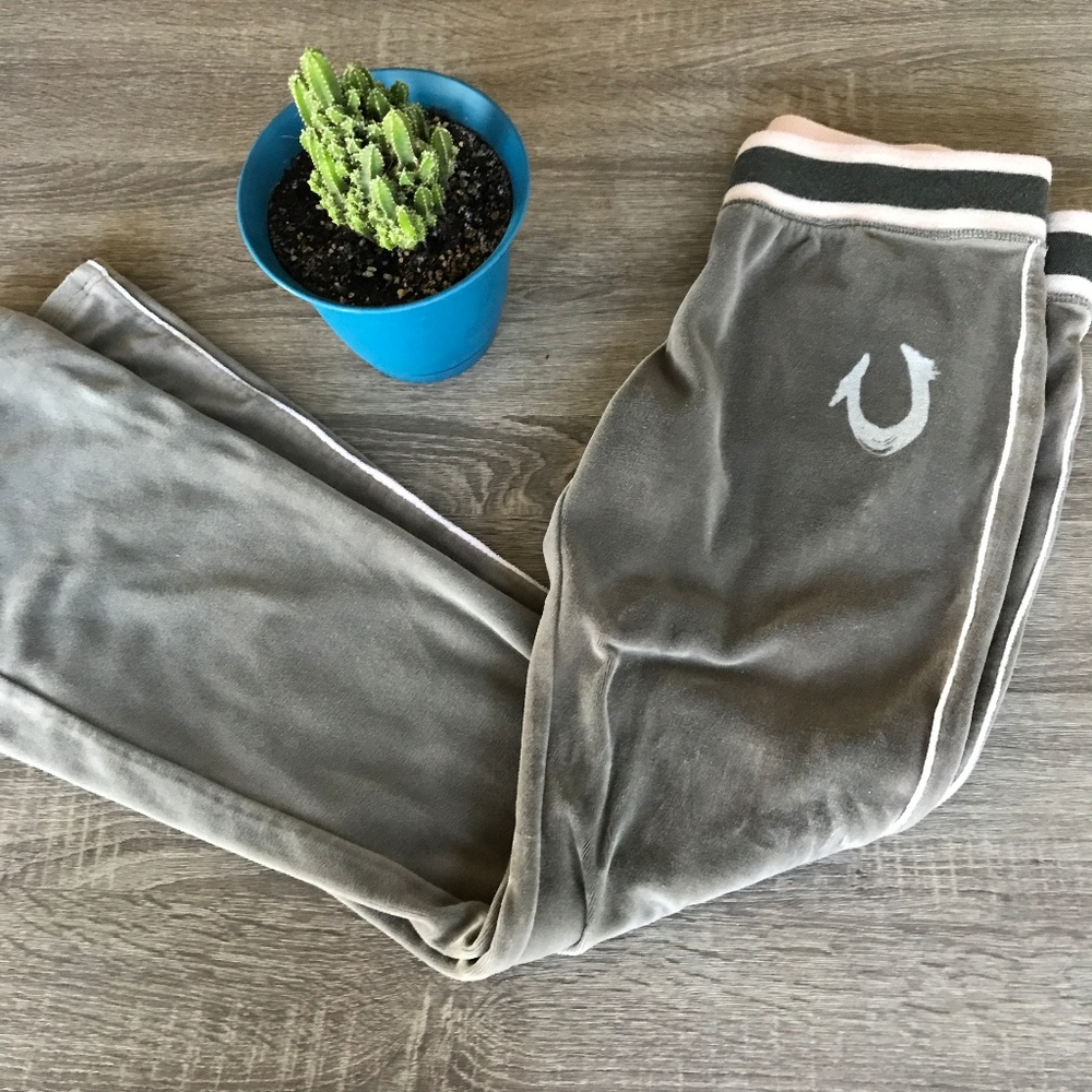 True Religion Velvet Classic Logo Sweatpants